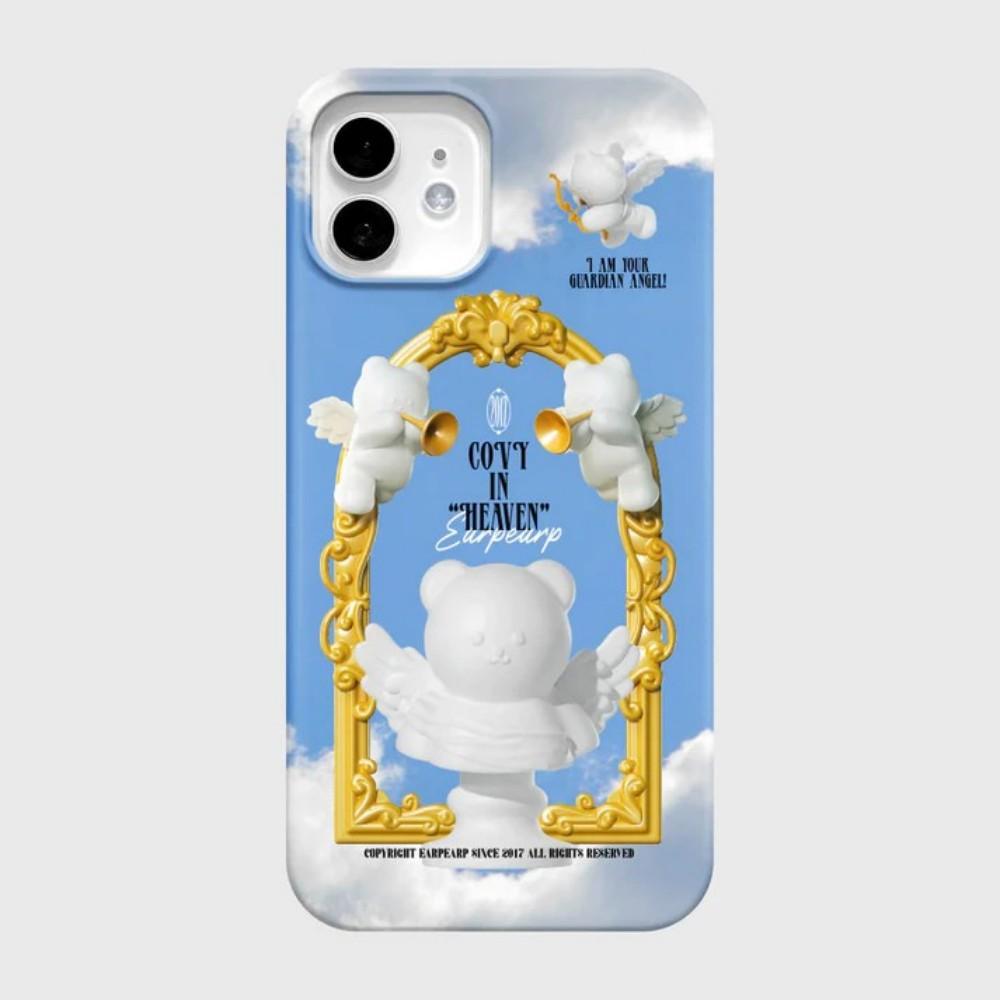 

Luxury Clmj Korean ins music Bear Phone Case for iPhone 17 16 15 14 13 12 11 Pro Max X XS XR Plus Air Glossy Film Hard PC Cover iPhone 14 Plus