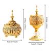 Creative Hollow Tower Incense Burner Arabic Style Incense Burner For Home Hotel Decoration Golden Metal Bakhoor Incense Holder