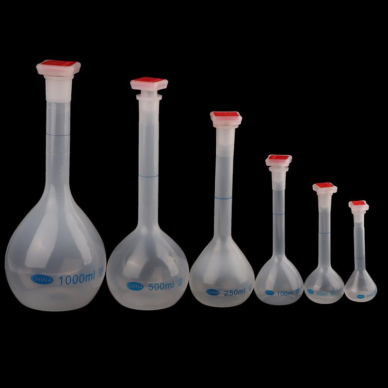 25/50/100/250/500/1000 ml målekolbe med propp lang hals målekolbe gradert flaske for test laboratorieforsyninger