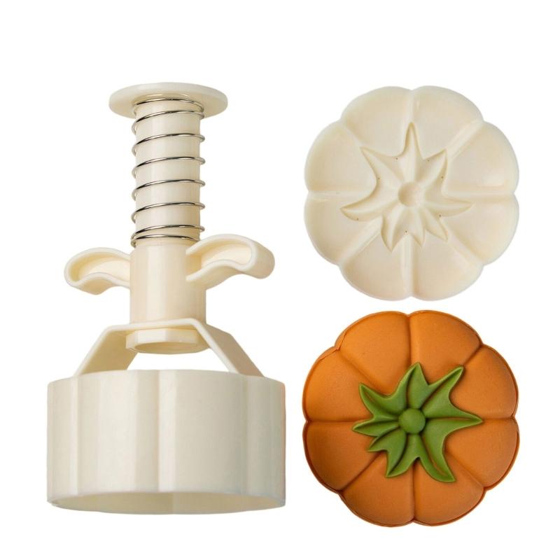 

Pumpkin Pattern Mooncakes Press Delicate Embossing Mooncakes Molds Pumpkin Pattern Treat Stamps for Baking Lover 1