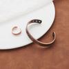 European and American Copper Vintage Simple Double Ring Pattern Magnet Energy Ring Bracelet Set
