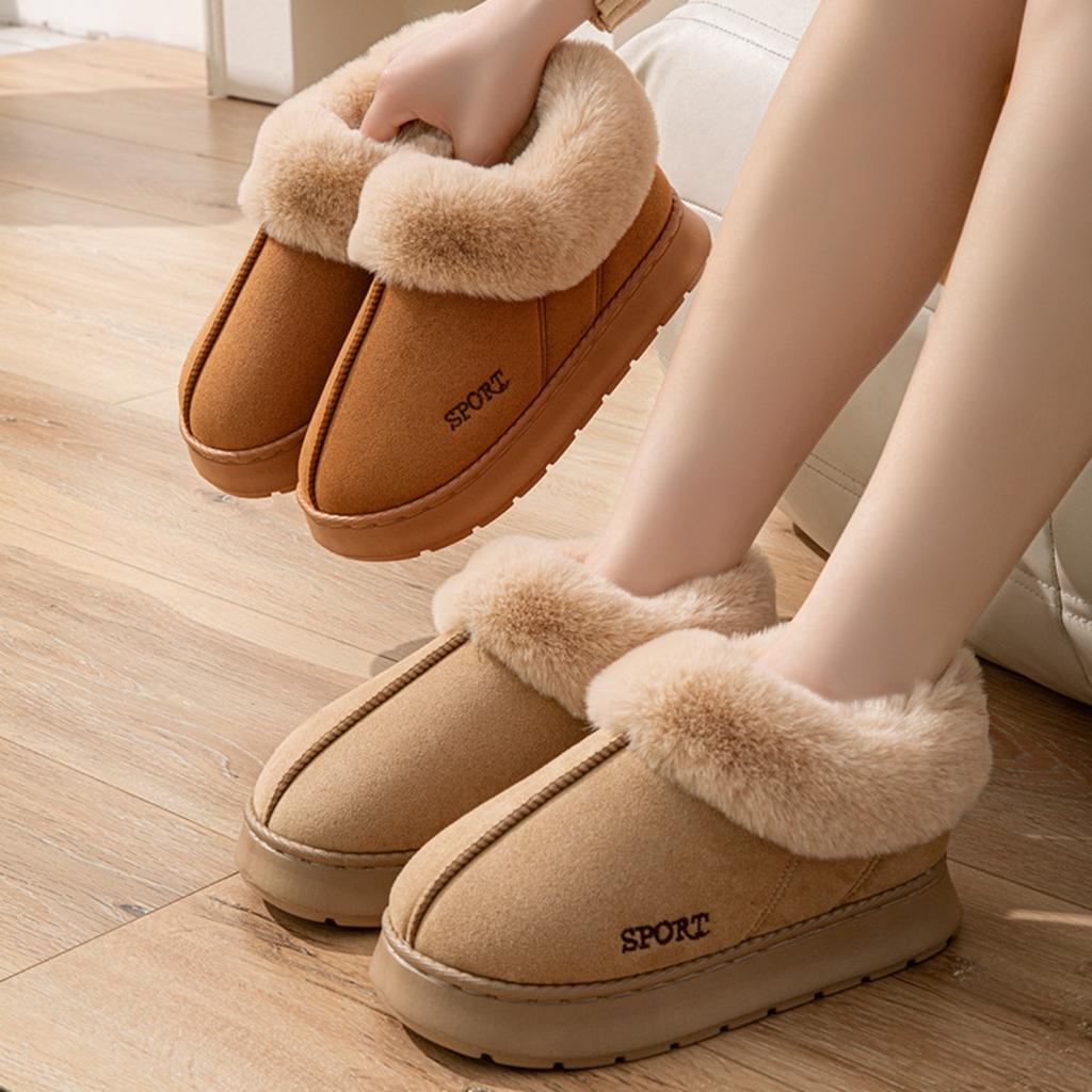 Big Mouth Indoor- und Outdoor-Zuhause Holzboden Herbst und Winter Paar Dicksohlige Baumwollschuhe Schneestiefel