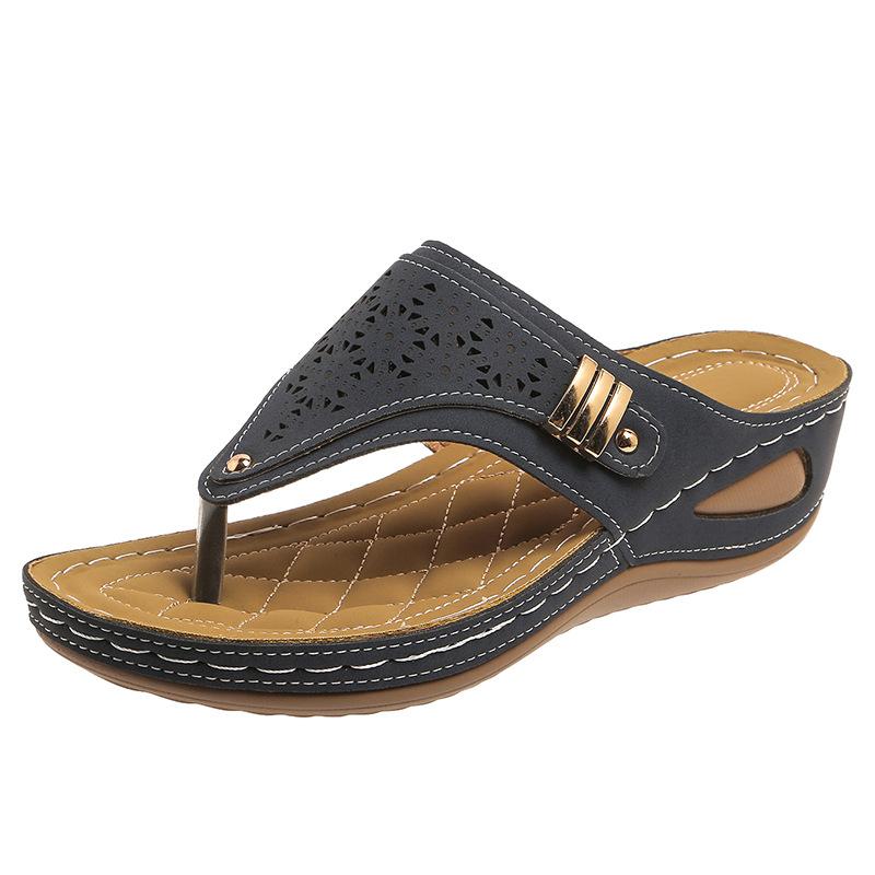 New Casual Wedge Heel Hermetic Shoes for Women Breathable and Versatile Slippers