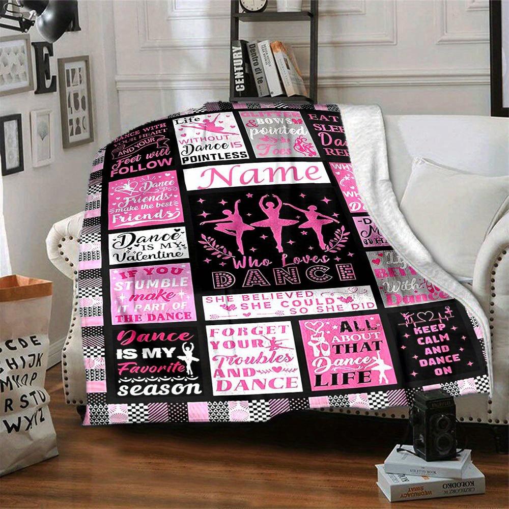 Dance Lover'S Quilt Ballet Blanket For Home Decor And Gifts Pink Black Dance Quotes Unique Dance Gift Idea For Dancers And Enthusiastst45
