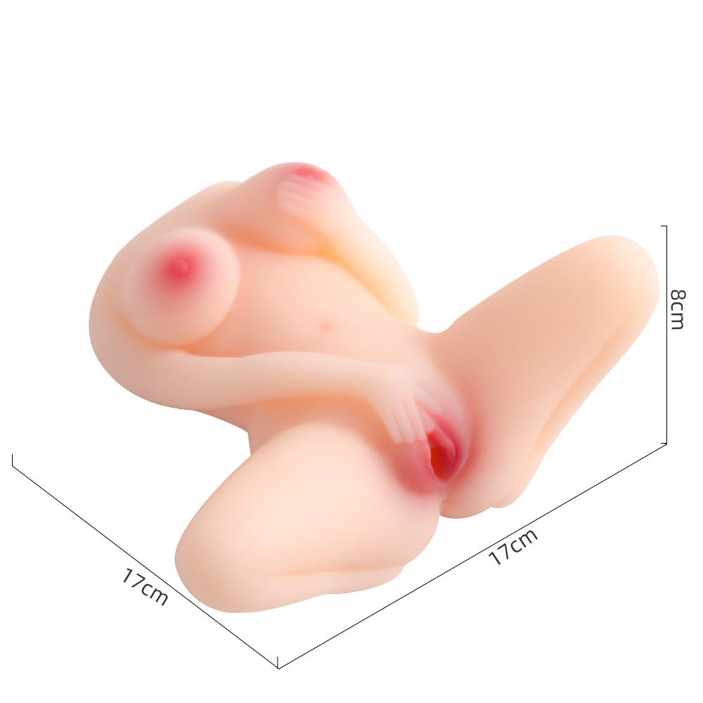 Realistic 3D Vagina Anal Plug Breast Male Masturbator Cup Adult Sex Doll for Men Airplane Cup