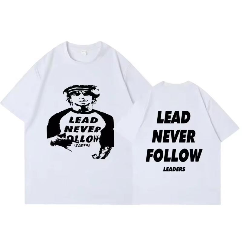Rapper Chief Keef Lead Never Follow Leaders T Shirt Unisex Women Hip Hop Vintage Tshirt Cotton Casual Soft Oversized Tshirts