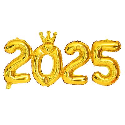 2025 Folia Numer Balony Sylwestrowe Impreza Zdjęcie Rekwizyty Materiały Dekoracyjne 2024 Xmas Navidad Noel Boże Narodzenie Wystrój Domu