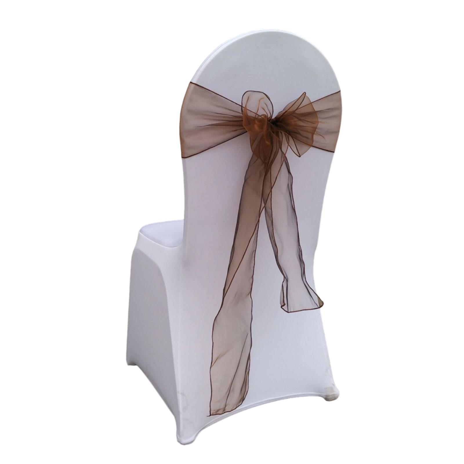 

Bows for Chair Covers Adjustable Chair Ribbons Chair Bows for Wedding Special Day Enhances Event Space 2