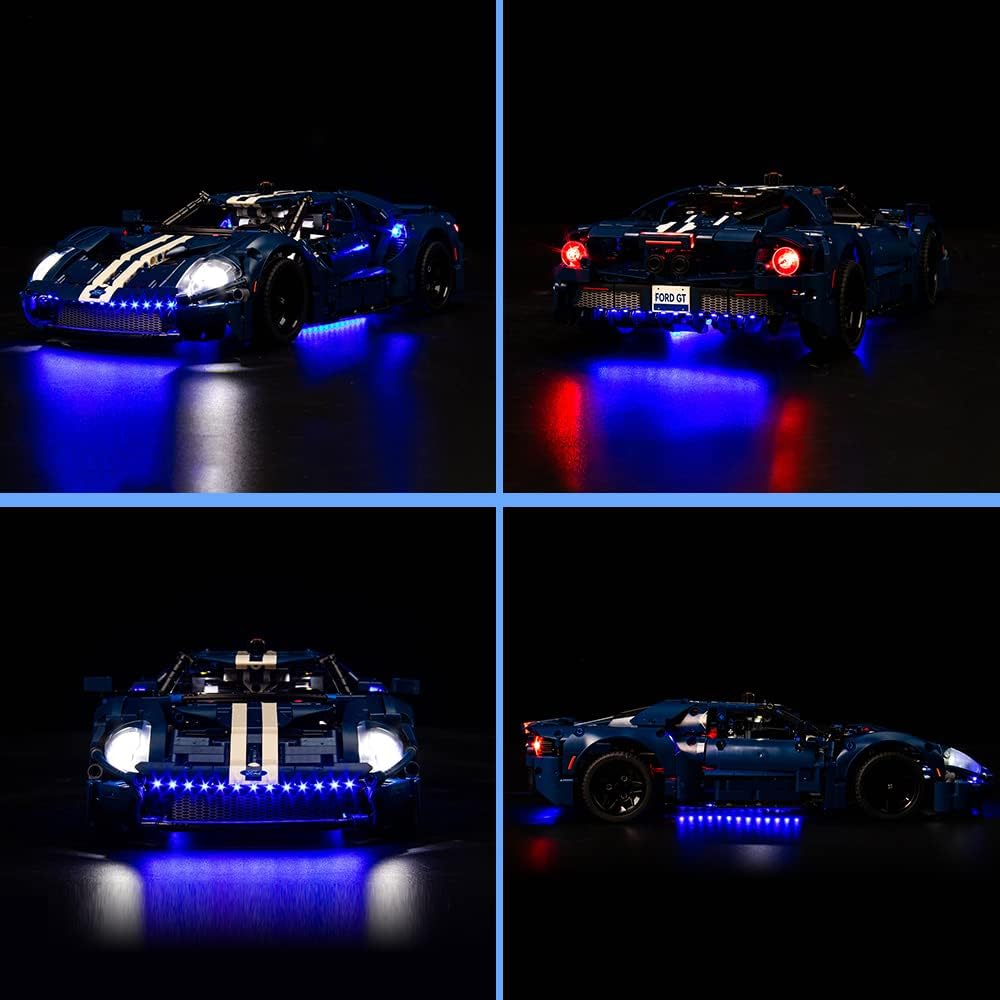 VONADO LED Işık Seti Lego 2022 Ford GT 42154 ile Uyumlu, Uzaktan Kumandalı Technic Ford GT Işık Kiti Lego Araba ile Uyumlu Yetişkinler için 42154 (HAYIR
