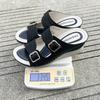 Summer new wedge heel sandals women's open-toe one-word buckle wedge heel sandals are comfortable and lightweight