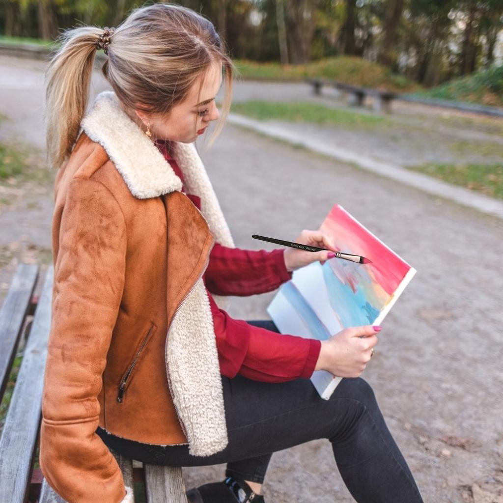 12-teiliges professionelles Pinsel-Set mit Nylonhaar, feinem Holzgriff, Malpinsel-Set