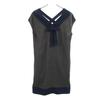 SEE BY CHLOE Short sleeve one piece 38 gray Back ribbon Women Used