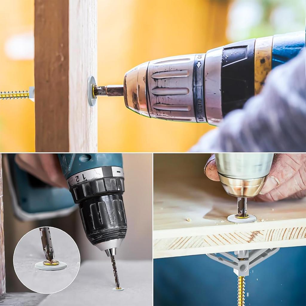 Plasterboard Dowels with Fixings Screws Self-Drilling Expansion Screw Tube Drywall Anchor Bolts Fastener Kits Hardware Tools