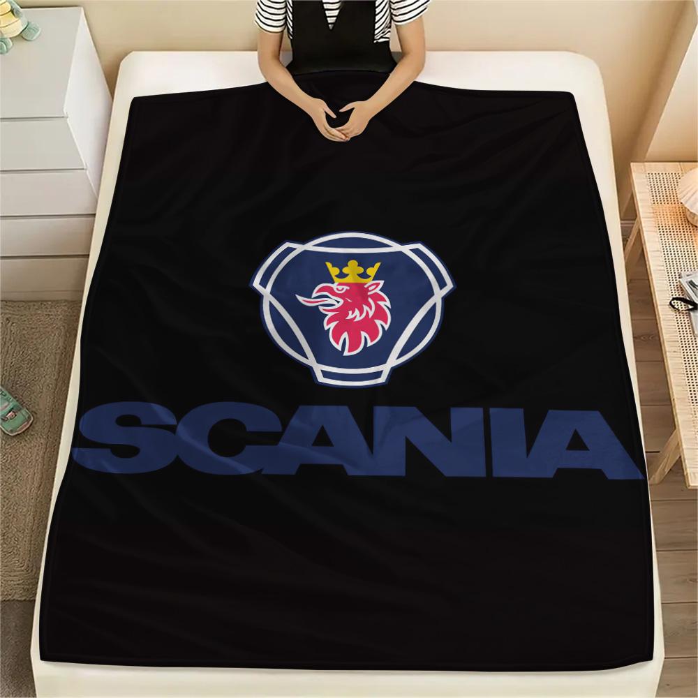 Scania Griffin Head Nákladní Auto Logo Samolepka Deku Deku na Pohovku Kempování Digitální Tisk Venkovní Plyšová Deku Lze Prát v Pračce