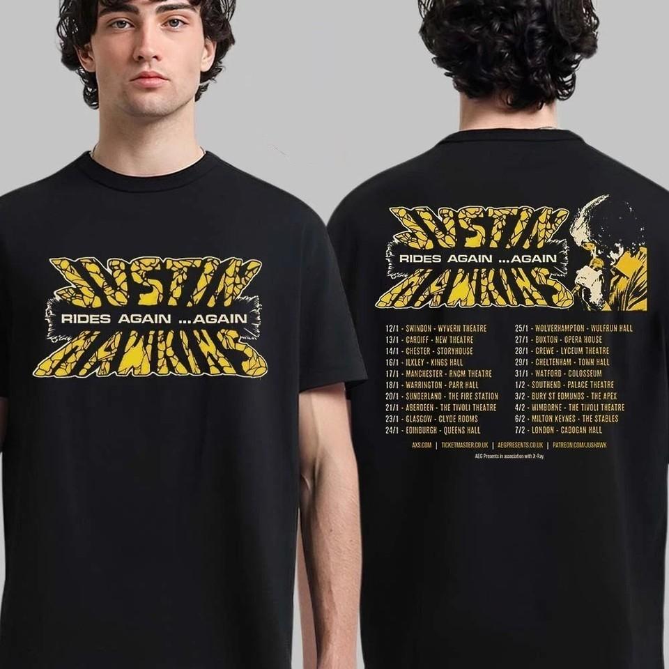 Justin Hawkins Rides Again Again Tour 2026 T-shirt XXXL