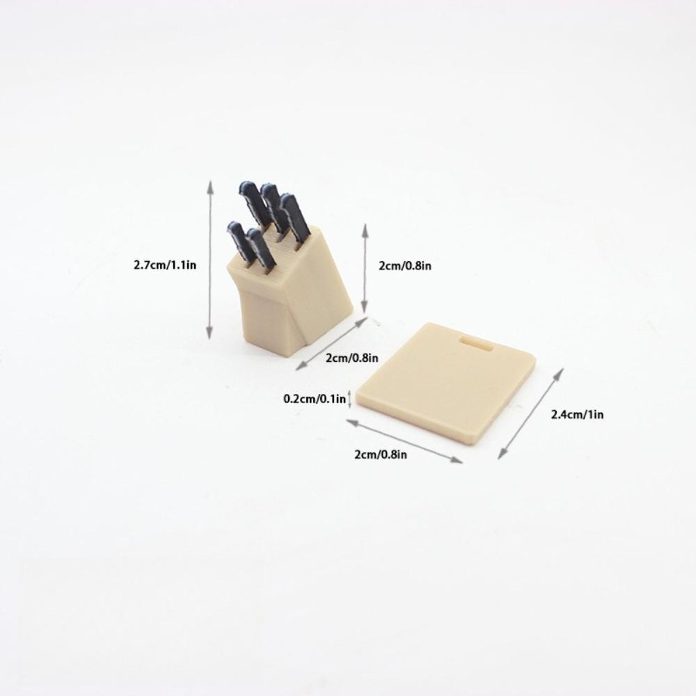 1/12 Dollhouse Miniature Cutter Model Scene Props Mini Cutter Base Cutting Board Doll Accessories furniture Home decoration