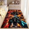 Sports Area Rug, F1 Drivers Hamilton Leclerc Verstappen Group Poster, Fan Cave Decor, Non-Slip Mat