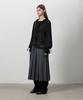 Three To Eighty Cut Hem Belt Pleats Skirt Charcoal