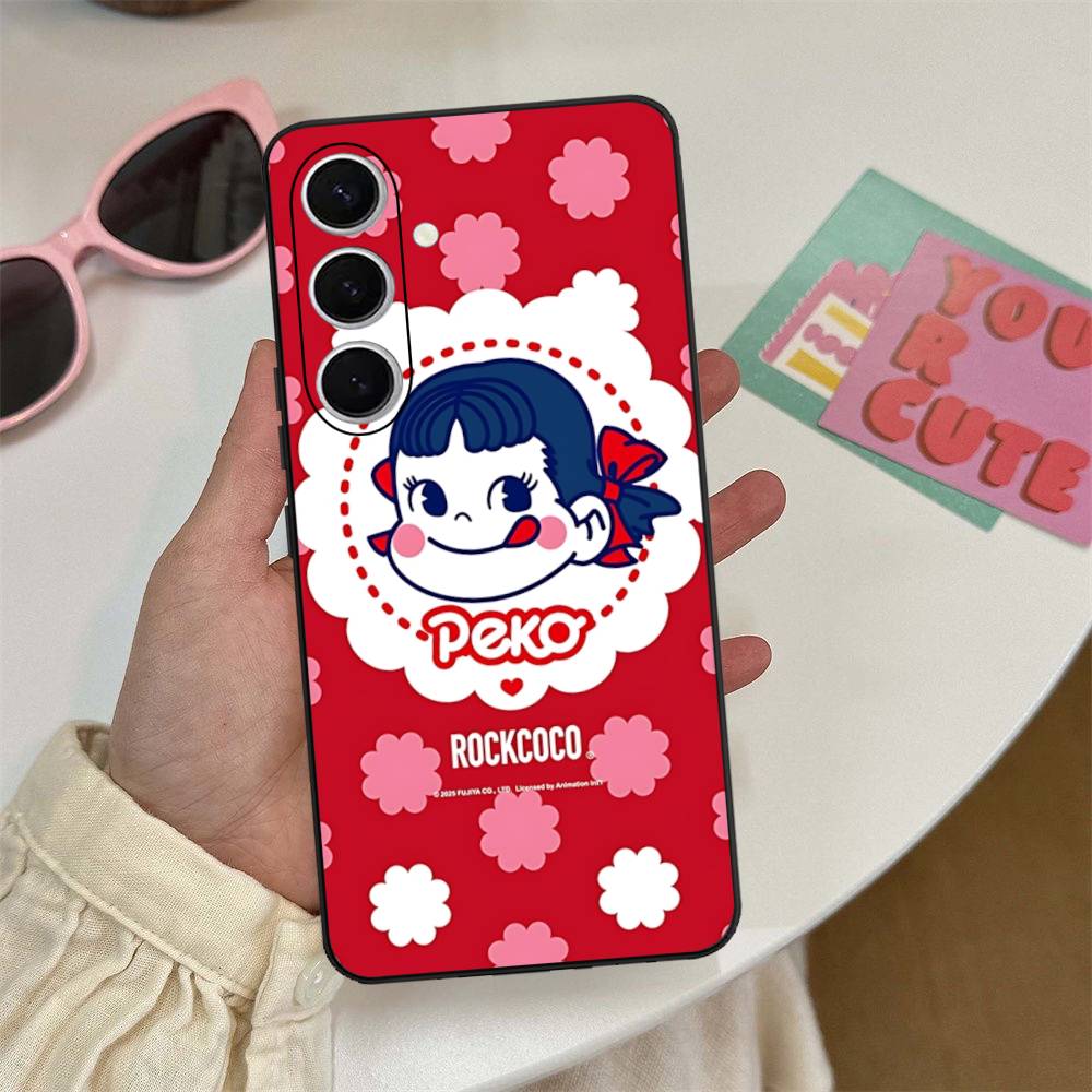 Brand P-peko Chan Lovely Girl Phone Case For Samsung S 24 Fe 25 Ultra Plus 20 Lite 21 30 22 23 24 22 Ultra 5G Fundas