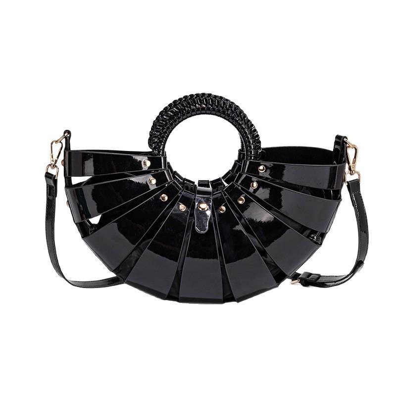 Red Bag for Women 2026 New Niche Hollow Inner Bag Shell Bag Internet Celebrity Basket Handbag Textured Crossbody Bag