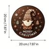 2025 Christmas Wooden Logo Cute Gingerbread Man Holiday Happy Art Decoration, Home Garden Courtyard Wooden Hanging Pendant