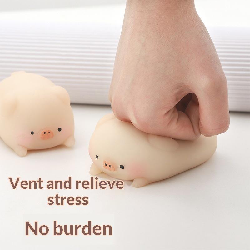 1 Pcs Piglet Stress-relieving Venting Toy Cute Little Pink Pig Squeeze Toys Pet Fidget Props Gifts For Friends