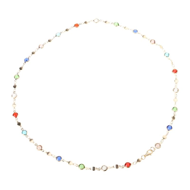 

Colorful Neck Chain Beads Necklace Adjustable Chain Necklace Stylish Neck Jewelry Suitable for Women and Girl Present 1