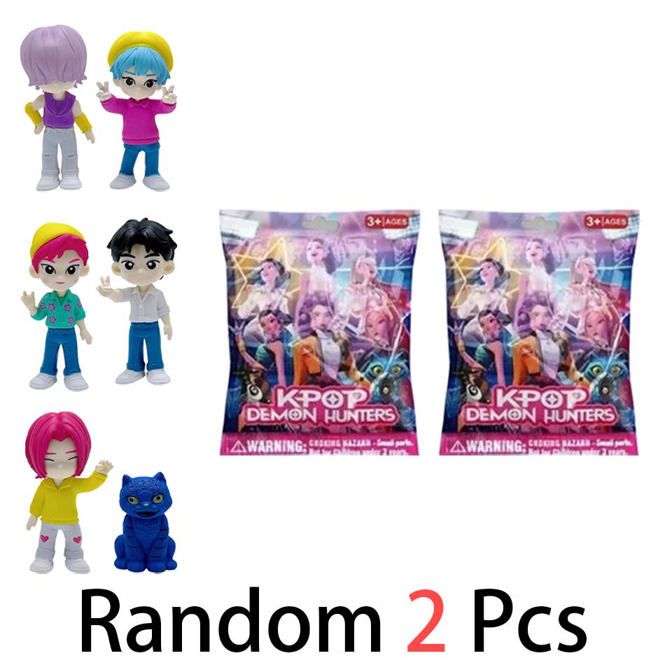 Anime K-pop Demon Hunters Series Figure Bag Tiger Figurine Toy Desk Decoration Statues Ornament Halloween Christmas Kid Gifts