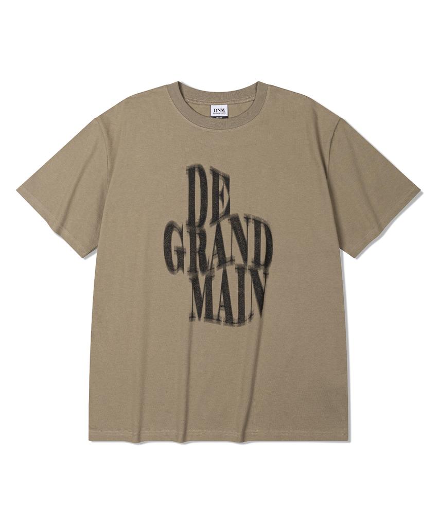 DE GRAND MATIN Blurry Logo Tee_Khaki