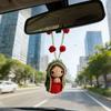 Marys Statue Car Interior Decoration,Virgin Marys Crochet Charm Religious Figurines Hanging Decors Spiritual Blessing Gift