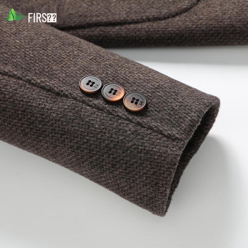 Shanshan Men's Merino Wool Blend Double-Faced Slim-Fit Blazer