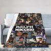 Ralph Macchio Flannel Blanket Soft Throw Blanket for Outdoor Travel Office Funny Bedspread Sofa Bed Cover