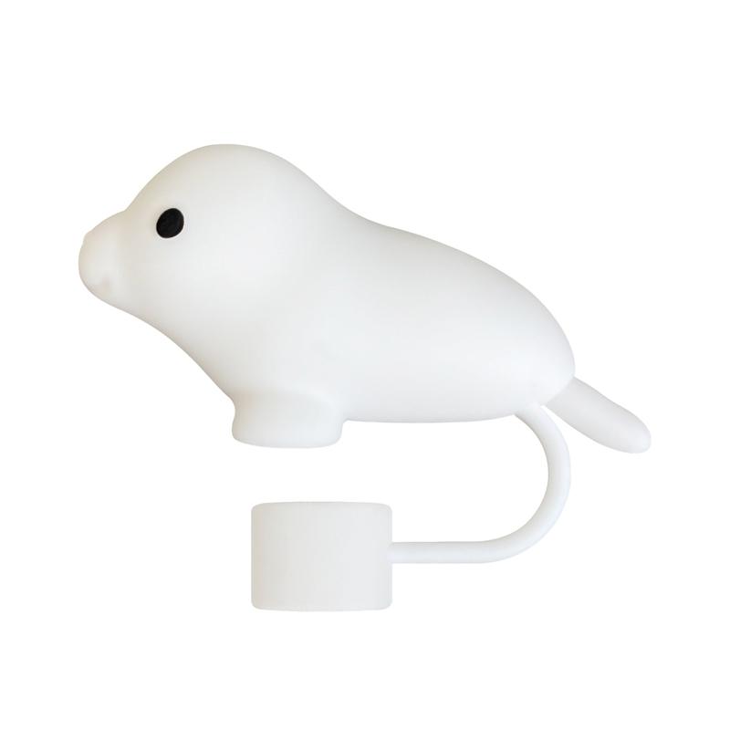 10mm 3D Cute Animals Straw Cover Cap Silicone Dust-Proof Straw Topper Leak-Proof Drinking Dust Cap Cartoon Straw Covers