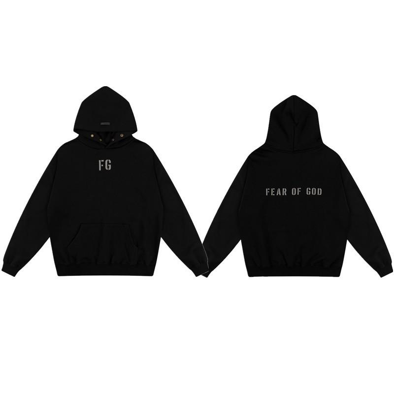 Unisex Oversized Hooded Sweatshirt With Flock Letter Print Soft Cotton Blend Warm Lined