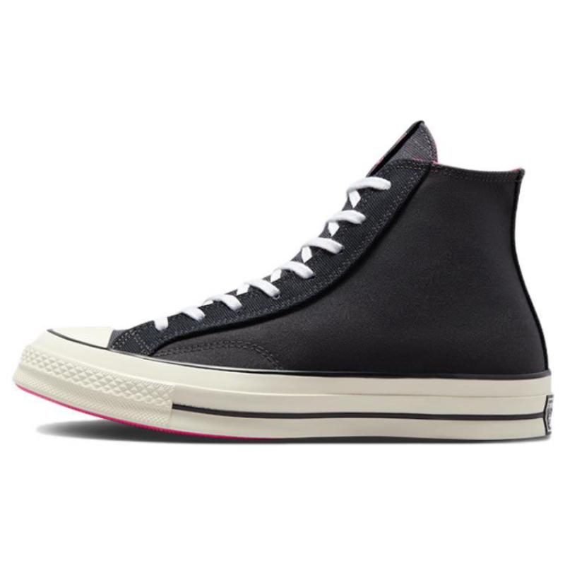 Converse Chuck 70 Wear-Resistant High-Top Canvas Shoes Unisex Black Pink