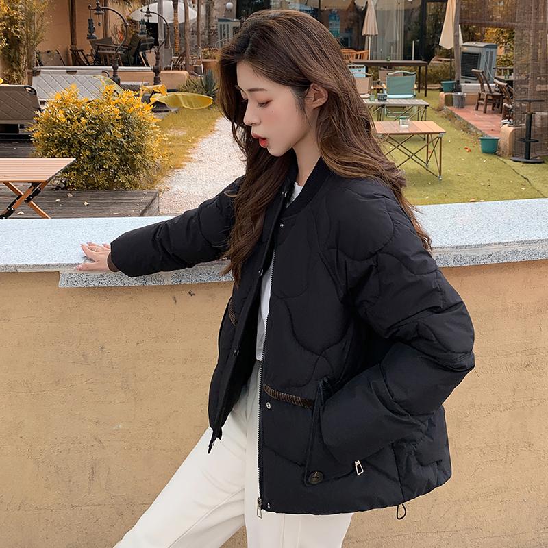 Autumn Winter Thicken Warm Parka Women Casual Solid Color Big Pocket Loose Short Jackets Outwear