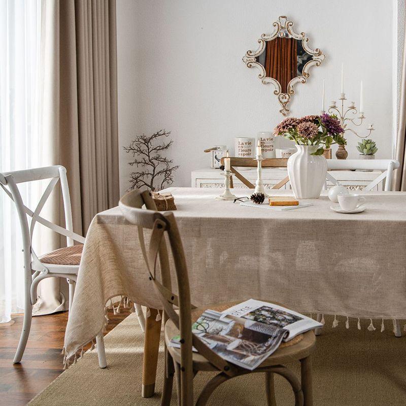 

Japanese-Style Retro Rectangular Linen Primary Colors 60*60cm