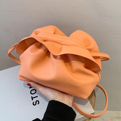 Pleated Crossbody Bag 2024 Winter New High Quality Soft PU Leather Women's Designer Handbag Luxury Brand Shoulder Messenger Bag