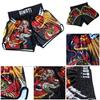 Twin Dragons Muay Thai Kickboxing Boxing MMA UFC Casual Shorts Gym Sport Unisex Men Women Workout Quick Dry Print Elastic High Waist Training