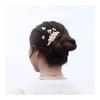 DFsucces Pearl Hair Accessories U-Pin Hairpins Kanzashi for Japanese Traditional Attire, Photoshoots, Weddings, Parties, Bride - 5 Piece Set, Silver,