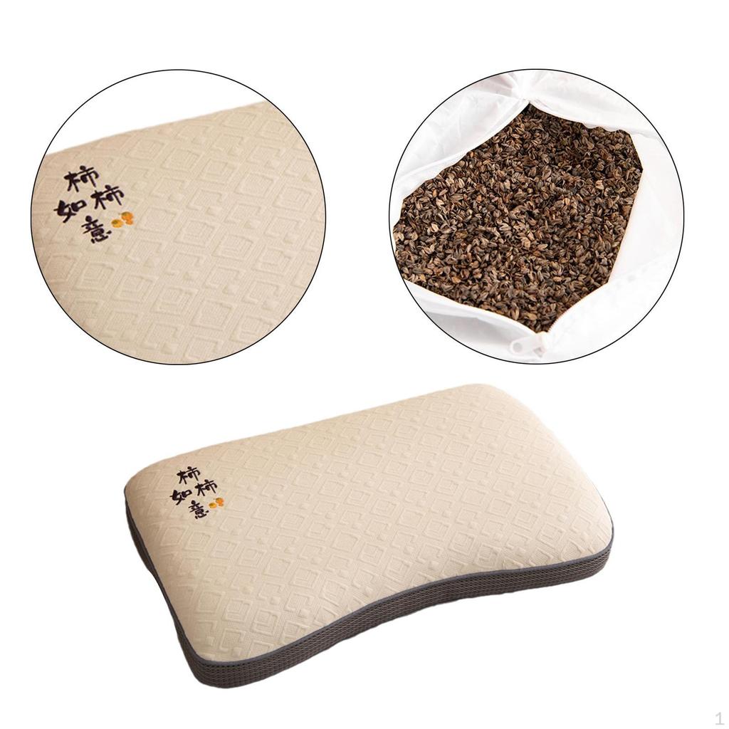 Buckwheat Hull Pillow Sleep for Any Sleeping Position Breathable Neck Bed