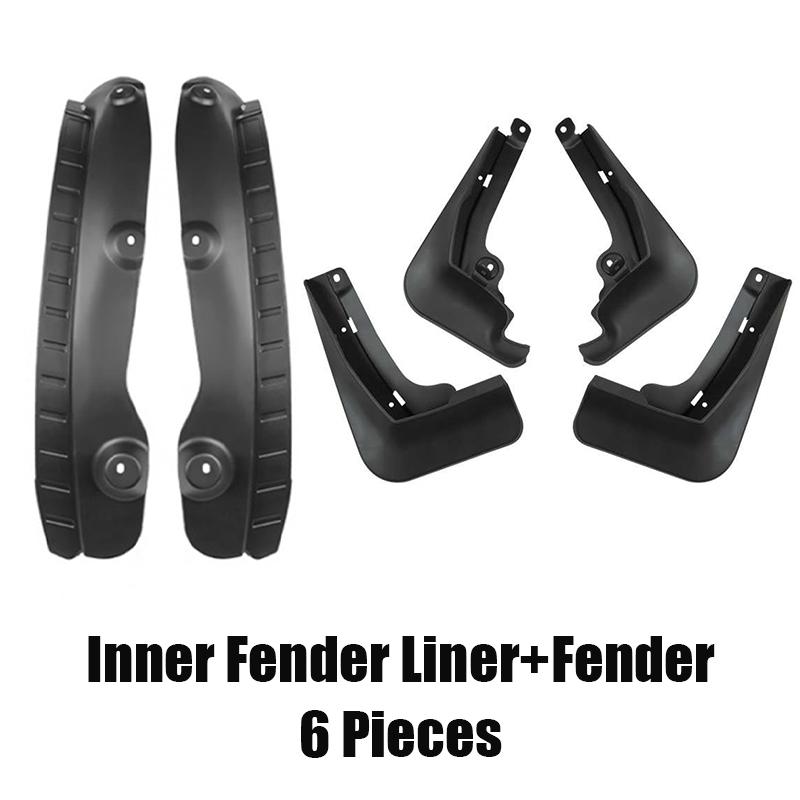 For Geely EX5 Galaxy E5 2024 2025 2026 Car Rear Wheel Mud Guard with Inner Fender Liner Anti Splash Kit Lining Mudguard Parts