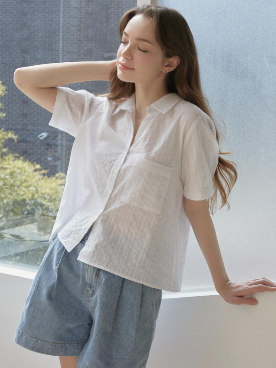Les Ateliers Moscow Half-Sleeve Shirt (2 Colors) Ivory/Free