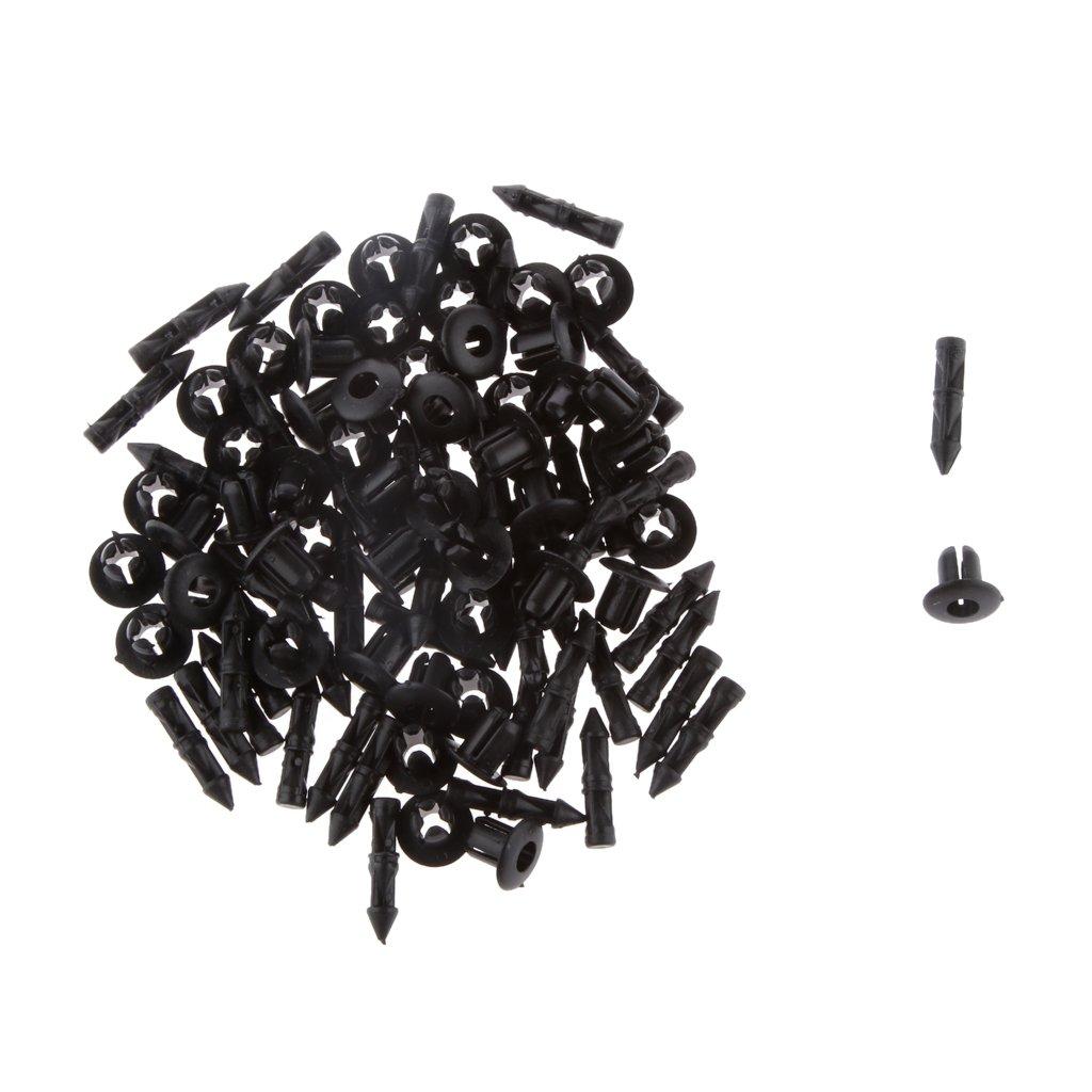 [No brand product] 50pcs 6mm hole plastic push type rivet