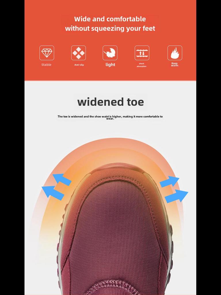 2024 Jesienne wygodne buty: Miękka Podeszwa Buty do Chodzenia dla Osób w Średnim i Starszym Wieku, Męskie i Damskie Ciepłe Pogrubione A110