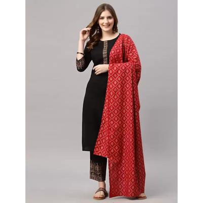Femei Bollywood Kurti Salwar Suit Designer Tunica Kurta Pant Dupatta Set Rochie VF-1855