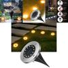 Outdoor Stainless Steel 8 Led Solar Ground Lights Waterproof For Garden Lawn Patio