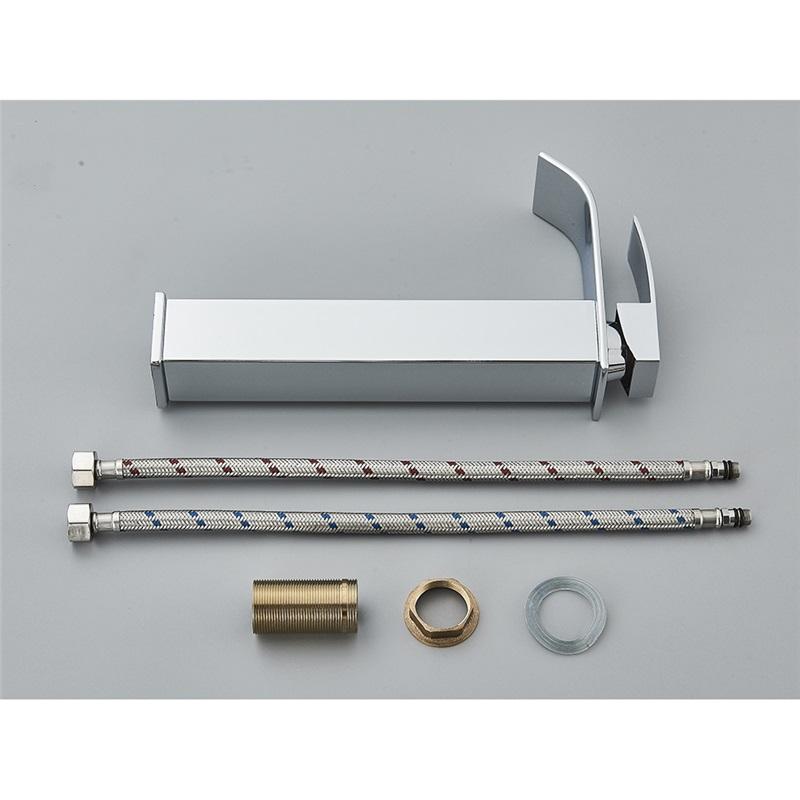 Brushed Golden Basin Faucets Elegant Waterfall Bathroom Sink Faucet Single Lever Hole Deck Mount Brass  Mixer Taps