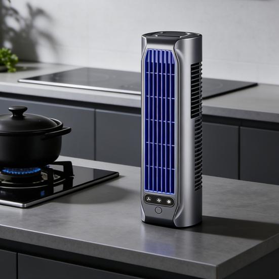 Ventilador de Ar Condicionado Portátil com Suporte para Telefone Embutido, Ventilador Vertical Plano de Parede com 3 Modos, Carregamento USB, Dispositivo de Resfriamento Silencioso Sem Lâminas para