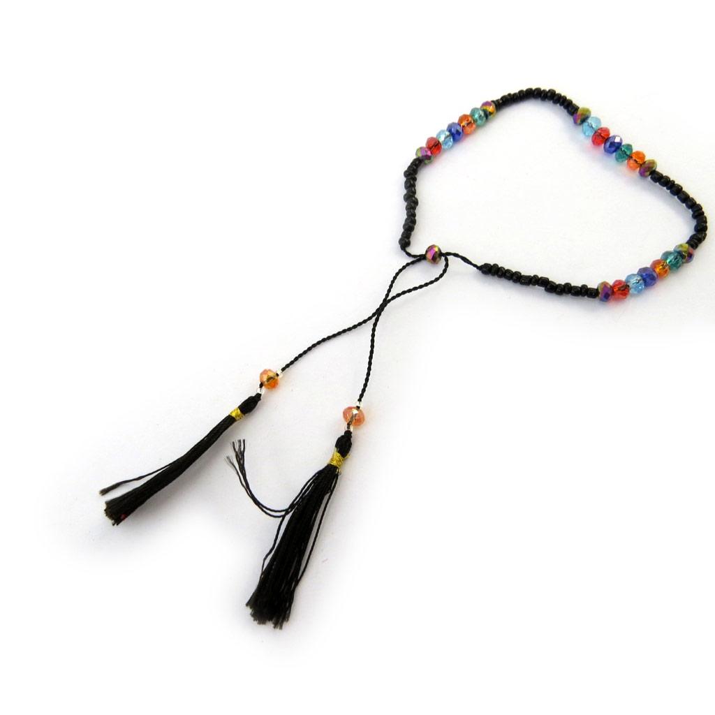 Les Trésors De Lily [N4625] - Bracelet ethnique 'Altaï' noir multicolore